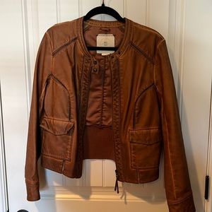 Anthropologie HEI Leather Jacket | Color: Brown | Size: L